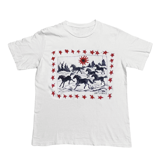 HORSES TSHIRT WHITE